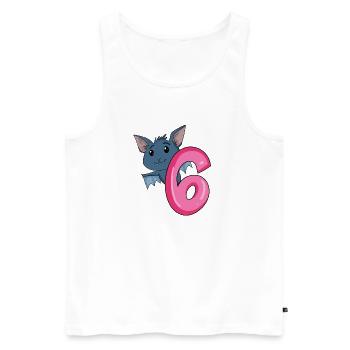 6 Birthday 6 years old with animal motif - six - Men's Premium Organic Tank Top - white - Front - Michal (187cm)