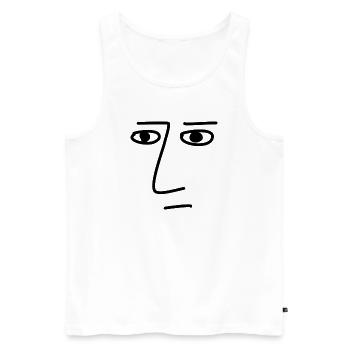 Art Face Künstler Mann - Männer Premium Bio Tank Top - Weiß - Vorne - Michal (187cm)