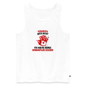 Filme Statement Kino Kinoabend Movies Filmabend - Männer Premium Bio Tank Top - Weiß - Vorne - Michal (187cm)