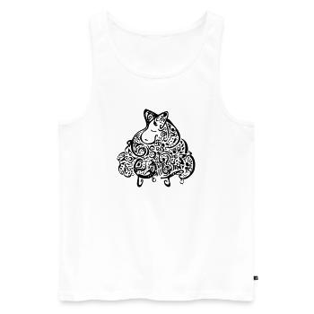 Ornements abstraits de moutons - Débardeur bio Premium Homme - blanc - Devant - Michal (187cm)