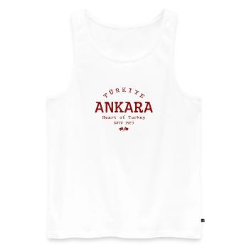 Ankara Herz der Türkei ESTD 1923 - Männer Premium Bio Tank Top - Weiß - Vorne - Michal (187cm)
