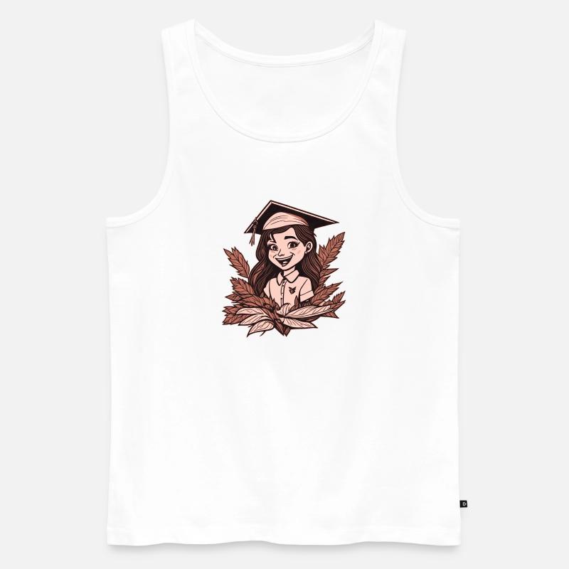 Abitur, Abschluss, Schulabschluss - Männer Premium Bio Tank Top - Weiß