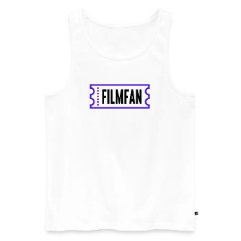 Filme Movies Statement Binge Watching Kino Cineast - Männer Premium Bio Tank Top - Weiß - Vorne - Michal (187cm)