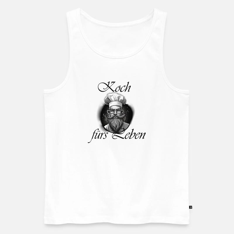 Koch fürs Leben - Männer Premium Bio Tank Top - Weiß