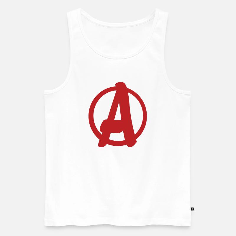 Cooles, einfaches A-Logo - Männer Premium Bio Tank Top - Weiß