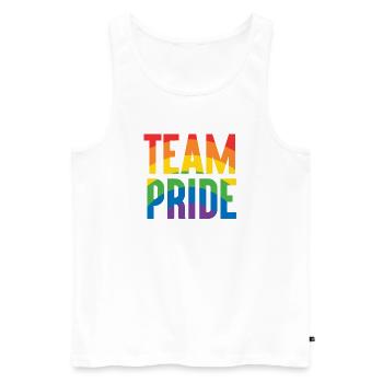 Mois de la fierté LGBT - Fierté d’équipe - Débardeur bio Premium Homme - blanc - Devant - AI Model Male 178 light (178cm)