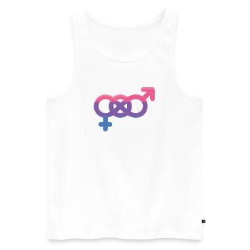 LGBTQ Pride Month - Bisexual Sign - Men's Premium Organic Tank Top - white - Front - Michal (187cm)
