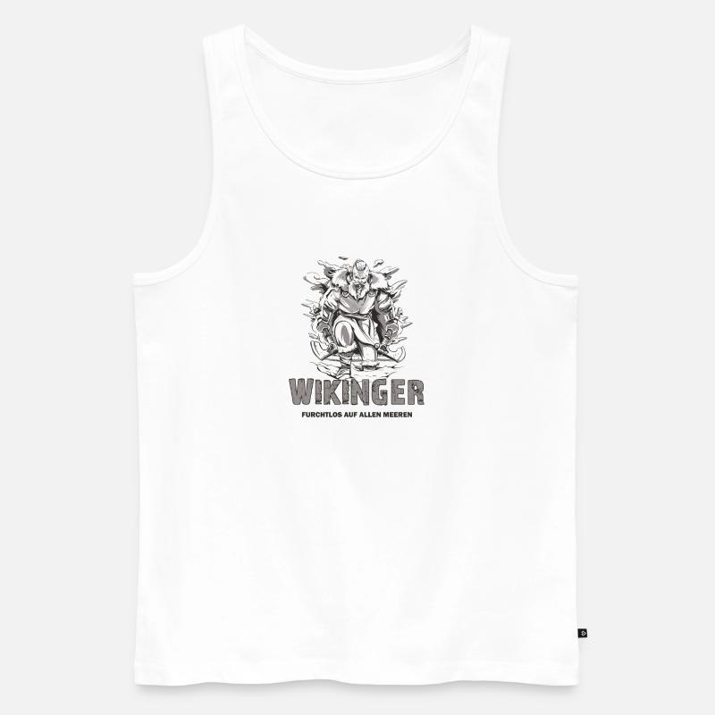 Wikinger Design - Männer Premium Bio Tank Top - Weiß