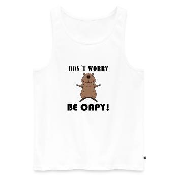 Capybara Capybara Cadeau - Débardeur bio Premium Homme - blanc - Devant - Michal (187cm)