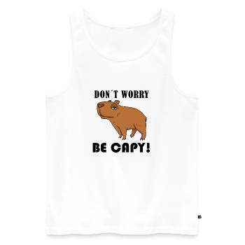 Capybara Capybara Cadeau - Débardeur bio Premium Homme - blanc - Devant - Michal (187cm)