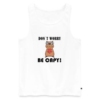 Capybara Capybara Cadeau - Débardeur bio Premium Homme - blanc - Devant - Michal (187cm)