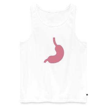 Magen Stomach Icon - Männer Premium Bio Tank Top - Weiß - Vorne - AI Model Male 178 light (178cm)