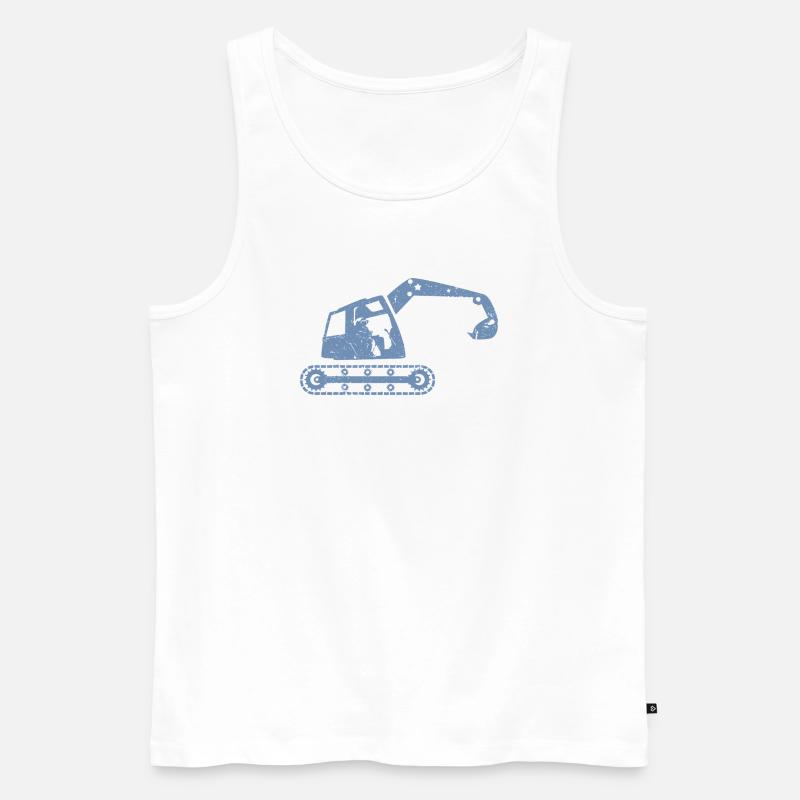 Bagger Baggerfahrer Baugeräteführer – - Männer Premium Bio Tank Top - Weiß