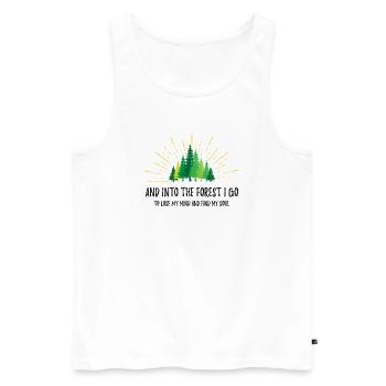 Et je vais dans la forêt - Débardeur bio Premium Homme - blanc - Devant - Michal (187cm)