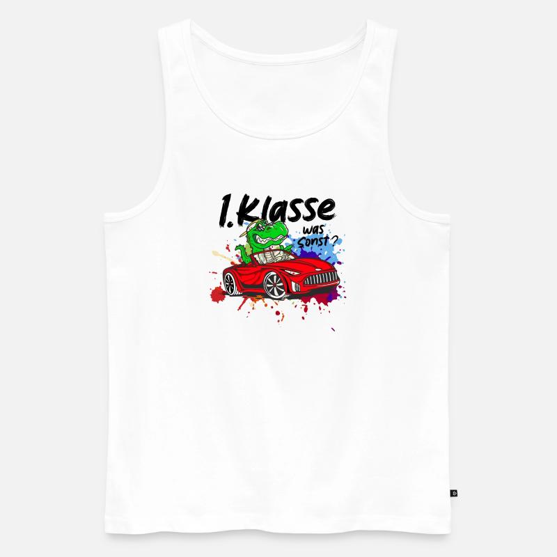 Schulkind Einschulung 2026 1. Klasse Geschenk - Männer Premium Bio Tank Top - Weiß