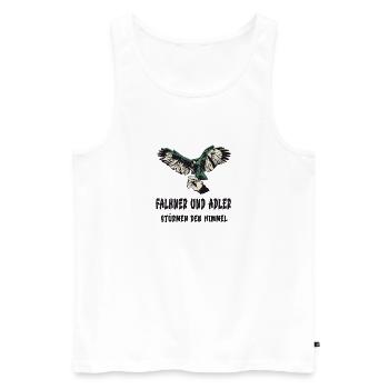 Falknerei Adler Design - Männer Premium Bio Tank Top - Weiß - Vorne - AI Model Male 178 light (178cm)
