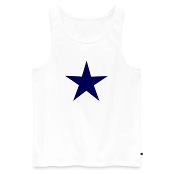 STERN. STERNE. STERN. FEST. JAHRESTAG. WEIHNACHTEN - Männer Premium Bio Tank Top - Weiß - Vorne - Michal (187cm)