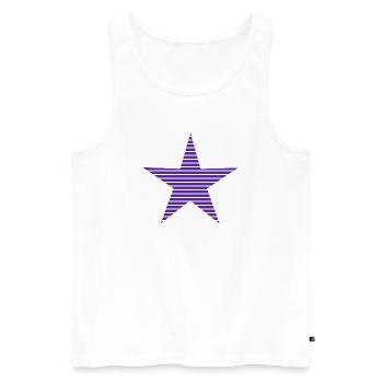 STERN. STERNE. STERN. FEST. JAHRESTAG. WEIHNACHTEN - Männer Premium Bio Tank Top - Weiß - Vorne - Michal (187cm)