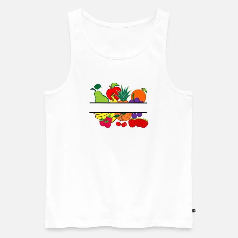 Obstlogo-Shop oder Obstbauer - Männer Premium Bio Tank Top - Weiß