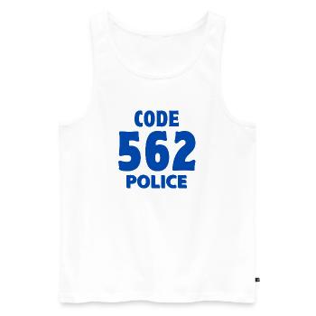 police, I am a policeman, gendarme - Men's Premium Organic Tank Top - white - Front - Michal (187cm)