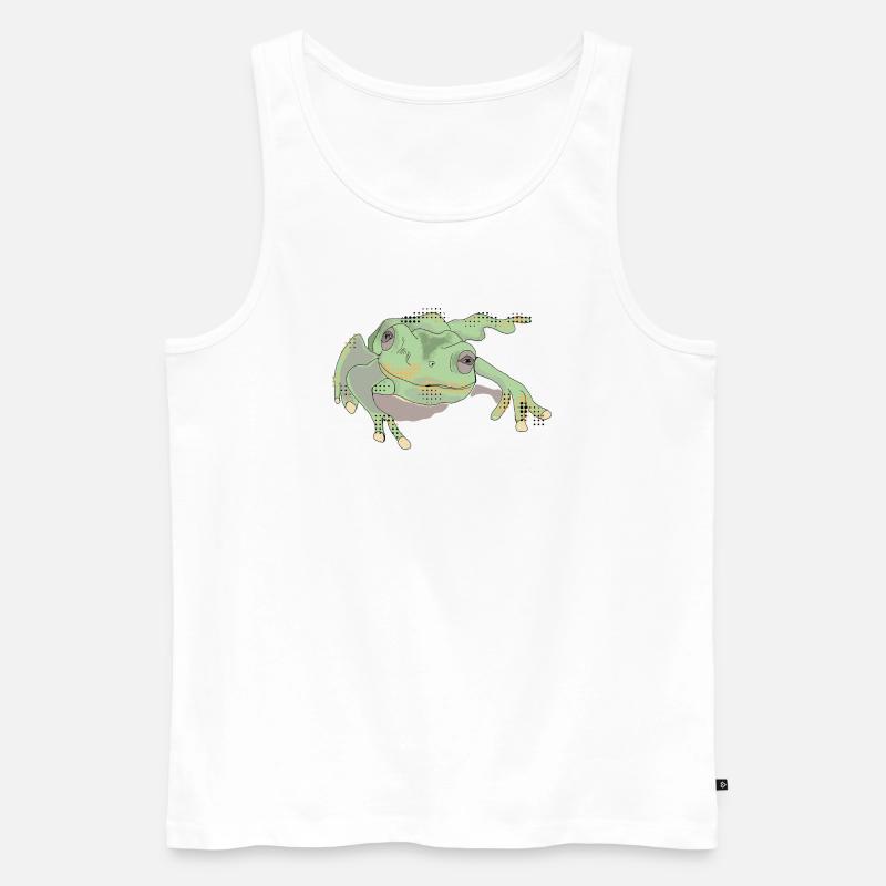FROGGIE - Männer Premium Bio Tank Top - Weiß