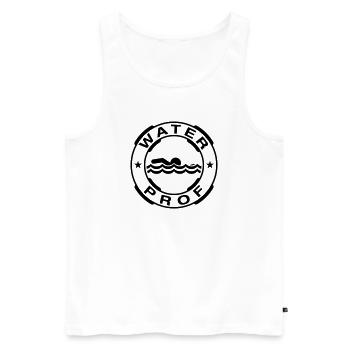 WaterProf - Männer Premium Bio Tank Top - Weiß - Vorne - AI Model Male 178 light (178cm)
