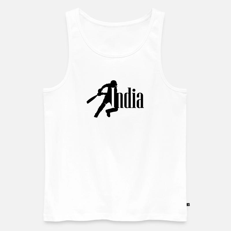 Indien Cricket - Männer Premium Bio Tank Top - Weiß