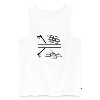 High-pressure sprayer façade cleaning - Men's Premium Organic Tank Top - white - Front - AI Model Male 178 light (178cm)