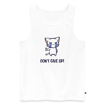 Manga Bande dessinée Anime Chat Déclaration Dessin animé - Débardeur bio Premium Homme - blanc - Devant - Michal (187cm)