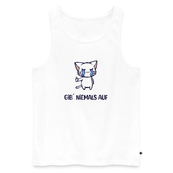 Zeichentrick Animation Comic Manga Katze Anime - Männer Premium Bio Tank Top - Weiß - Vorne - AI Model Male 178 light (178cm)