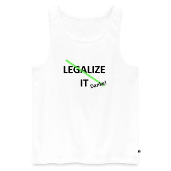 Legalize it weed Marihuana - Männer Premium Bio Tank Top - Weiß - Vorne - AI Model Male 178 light (178cm)