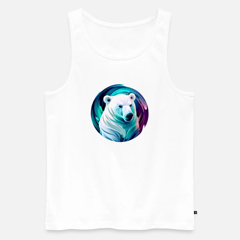 Weißer Eisbär - Männer Premium Bio Tank Top - Weiß