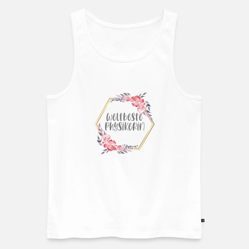 Weltbeste Physikerin Physik Beruf Geschenk - Männer Premium Bio Tank Top - Weiß