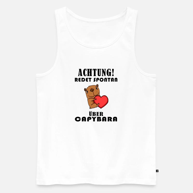 Capybara Spruch - Capybara Sprüche - Männer Premium Bio Tank Top - Weiß