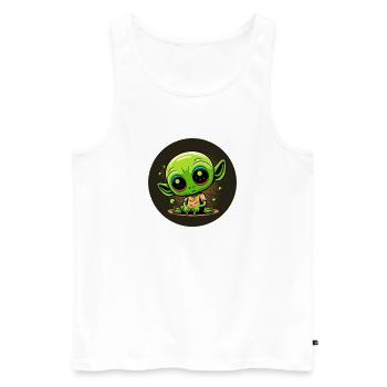 Baby alien - Men's Premium Organic Tank Top - white - Front - AI Model Male 178 light (178cm)