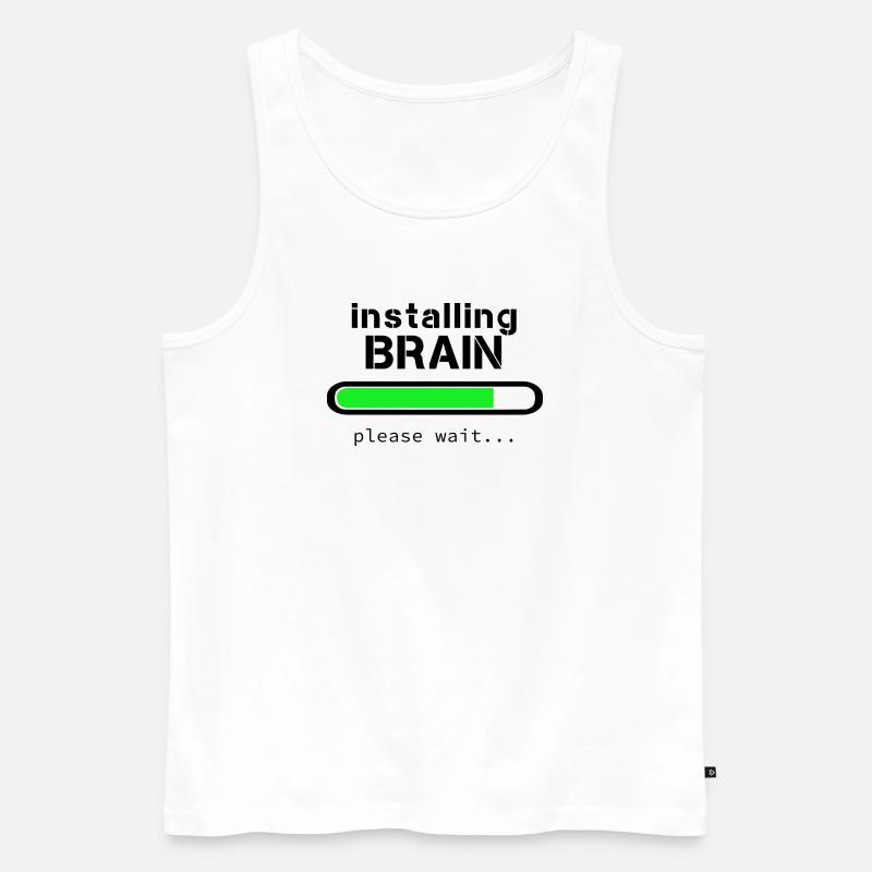 Installation von Brain - Männer Premium Bio Tank Top - Weiß