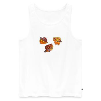 herbstblätter - Männer Premium Bio Tank Top - Weiß - Vorne - Michal (187cm)