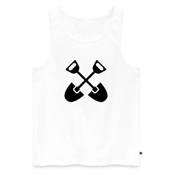 Tools Shovel Gardener Symbol Icon DIY - Men's Premium Organic Tank Top - white - Front - Michal (187cm)