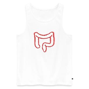 DARM ORGAN - Männer Premium Bio Tank Top - Weiß - Vorne - AI Model Male 178 light (178cm)