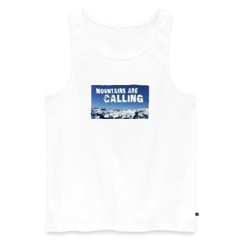 Mountains are Calling Damüls (2 Upload) - Men's Premium Organic Tank Top - white - Front - Michal (187cm)