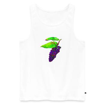 Beeren, Blätter, küchenmotive - Männer Premium Bio Tank Top - Weiß - Vorne - Michal (187cm)