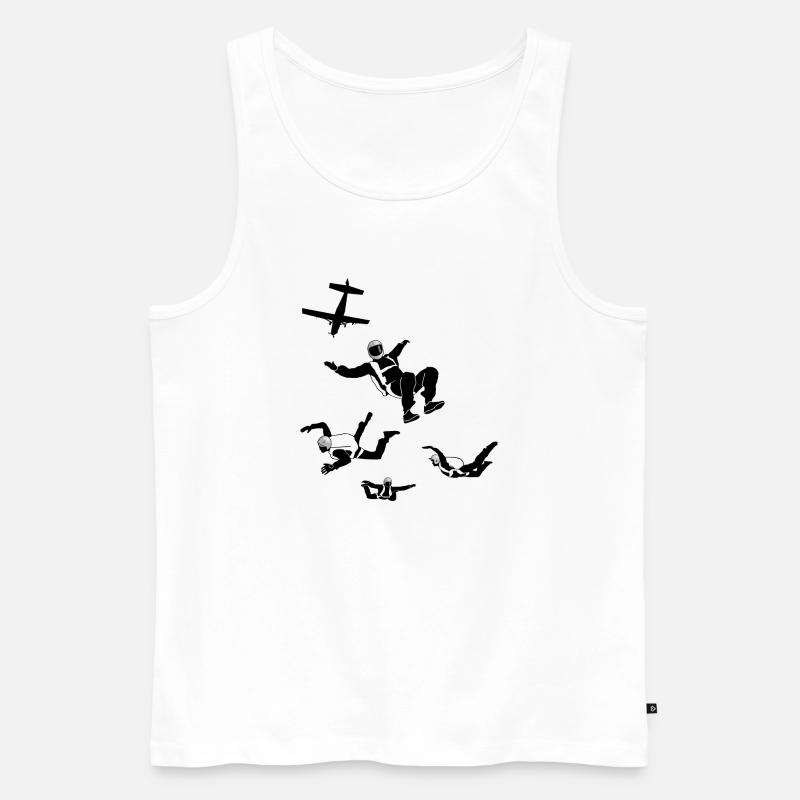 Fallschirm, skydiving - Männer Premium Bio Tank Top - Weiß