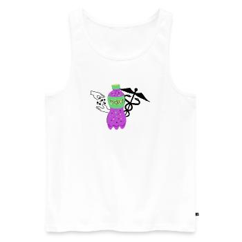 Soda Flasche Lila Retro - Männer Premium Bio Tank Top - Weiß - Vorne - Michal (187cm)