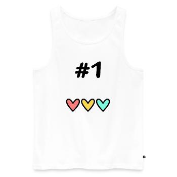 1. 1 YEAR. 1ST ANNIVERSARY. BIRTHDAY 1 YEAR - Men's Premium Organic Tank Top - white - Front - Michal (187cm)