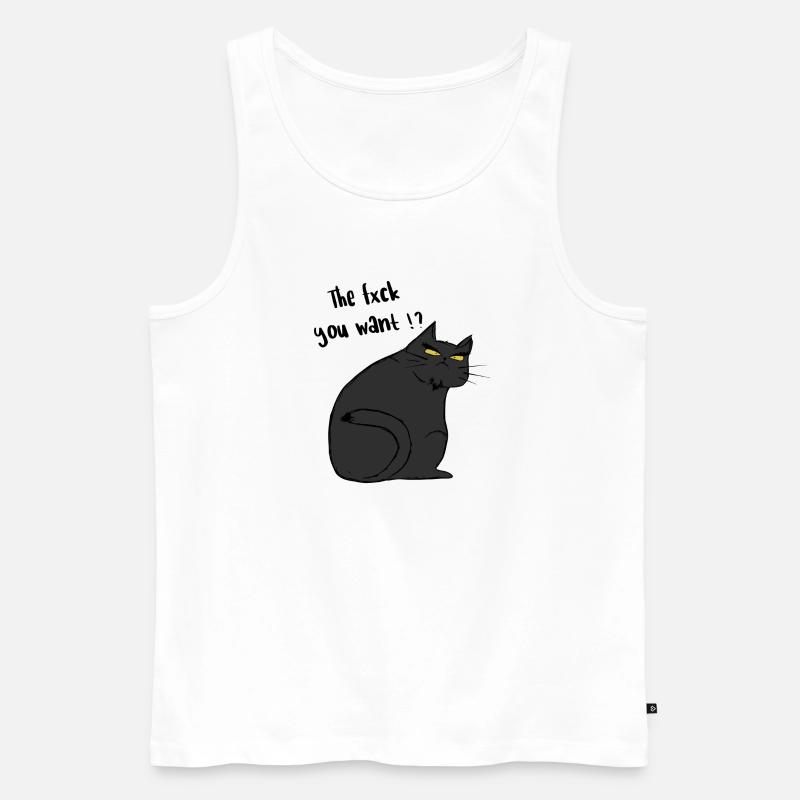 Was willst du? - Männer Premium Bio Tank Top - Weiß