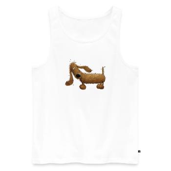 Funny Dachshund I Dachshund I Teckel I Hund - Men's Premium Organic Tank Top - white - Front - Michal (187cm)
