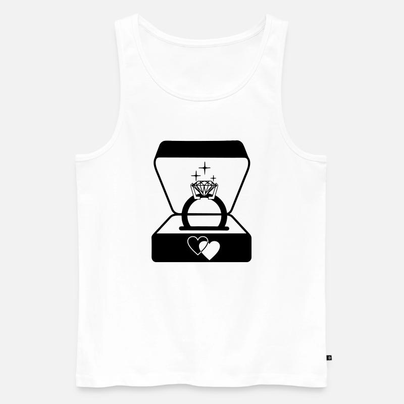 Juwelier Ehering in Box - Männer Premium Bio Tank Top - Weiß