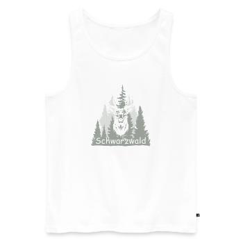 Schwarzwald - Männer Premium Bio Tank Top - Weiß - Vorne - Michal (187cm)