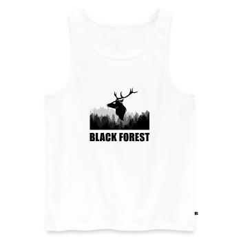 Black Forest - Männer Premium Bio Tank Top - Weiß - Vorne - Michal (187cm)