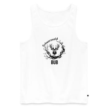 Schwarzwald Bub - Männer Premium Bio Tank Top - Weiß - Vorne - AI Model Male 178 light (178cm)